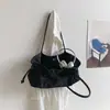 Bolsa Tote de Nylon de Gran Capacidad Estilo Coreano 2026 para Mujer, Moda de Nicho Casual con Cierre de Cordón para Hombro o Debajo del Brazo