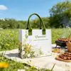 Bolsa Tote Floral Exquisita, Bolsa Ecológica, Bolsa Feminina de Grande Capacidade, Bolsa de Novo Estilo, Bolsa de Feltro Fashion para Sair