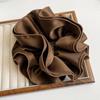 Anel de Cabelo de Intestino Grosso Plissado Botão de Flor com Textura de Cetim de Quatro Camadas Nicho Francês High-End Corda de Cabelo Elástico de Cabelo Acessórios de Cabelo