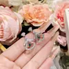 Brincos de Flor de Zircônia Colorida Estilo Floresta Popular da Camélia Prata S925 Colar Único de Joias de Alto Padrão