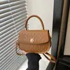 Comércio Exterior Estilo Europeu e Americano Studded com Strass Texturizado 2026 Simples Tendência Moda Minimalista Bolsa Transversal de Mão Ombro Pequena Quadrada