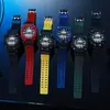 Relógio Eletrônico Color Block Tendência com Duplo Display, Despertador, Cronômetro, À Prova d'Água, Adequado para Adolescentes, Relógio de Pulso Esportivo Casual, Disponível em Várias Cores