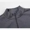 Novo Outono Feminino Cânhamo Sorona Zíper Duplo Minimalista Casual Simples Moda Manga Longa Conjunto FSY61085