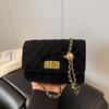 Bolsas Femininas de Alto Padrão Transfronteiriças Outono/Inverno 2026 Nova Moda Estilo Chanel Matelassê Corrente Transversal Versátil Pequena Quadrada