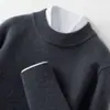 Nuevo suéter de lana para hombre, casual de negocios, engrosado y cálido, cuello semialto, camisa base de cachemira holgada para otoño e invierno