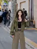 Chamarra de Béisbol con Capucha para Mujer 2026 Nuevo Estilo Delgado de Otoño Estilo Popular Caliente de Este Año Sentido del Diseño Chaqueta Corta de Nicho