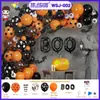 Decoración de Fiesta Temática de Fantasmas de Halloween Transfronteriza Arco de Globos Cadena de Globos de Látex Paquete de Set de Carnaval