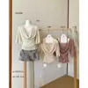 BLUSA casual de estilo francés con encaje en la cintura, estilo halter, efecto dos piezas, para mujer 28698