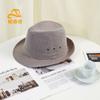 Sombrero para Hombres Mayores Primavera Verano Lino Topper Mediana Edad y Mayores Jazz Papá Caballero Ala Corta Casual Verano Fresco Sombrero