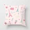 Funda de almohada romántica con diseño de globo aerostático y torre de París para San Valentín, para sofá o casa, venta al por mayor