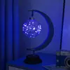 Luz de estrelas e lua LED Amazon transfronteiriça bola de rattan de maçã luminária de mesa criativa corda de cânhamo ferro USB luz noturna decorativa