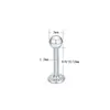 Studs para Labio con Rosca Interna de Aleación de Titanio F136, Studs para Lengua, Studs para Oreja, Joyería para Piercing de Cuerpo con Barra de Fondo Plano y Bola Redonda con Rosca Interna de Titanio G23