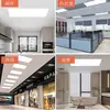 Luz LED Plana de Techo Integrado 600X1200Luz de Panel LED 300X1200Placa de Refuerzo de Aluminio Luz de Rejilla Empotrada