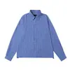 Camisa a Cuadros Azul Real con Cordón y Manga Corta estilo miu Camisa Holgada 120s Algodón Puro Camisa a Cuadros sin Planchar