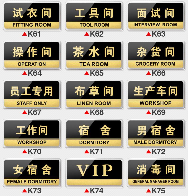 洗手间指示牌