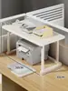 Estante de almacenamiento de escritorio, gabinete de almacenamiento multifuncional para impresora y copiadora, organizador ajustable en altura para escritorio de oficina