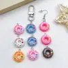 Colgante de Resina de Donut Multicolor Transfronterizo Accesorios Hechos a Mano DIY Pendientes Collar Pulsera Llavero Accesorios para Joyería