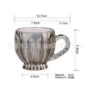 Taza de café nórdica sencilla, taza a rayas, taza de té de vidrio, taza de leche, taza de café con leche helada, taza de café con flores