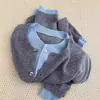 Cárdigan Falso de Dos Piezas de Tejido Suave y Pegajoso para Mujer Cuello Redondo Holgado Adelgazante Ropa de Punto Súper Blanqueador Abrigo Suéter de Otoño e Invierno