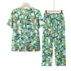 Traje de verano de algodón y seda de la abuela, conjunto de dos piezas de cárdigan de manga corta de verano para mujeres de mediana edad y mayores, ropa fina para señoras mayores