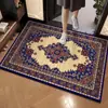 Tapete de Entrada Criativo Retro Transfronteiriço Temu Veludo de Cristal Antiderrapante Tapete de Piso para Sujeira Carpete de Entrada para Casa