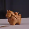 Souvenir de Navidad Talla en Madera de Ciprés Llavero Colgante Navideño Productos de Madera del Zodiaco de Dibujos Animados Dragón, Serpiente y Año del Caballo