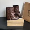 Botas negras estilo Martin con tacón grueso para mujer, nuevo estilo verano 2026, bota individual, bota de plataforma, bota vaquera occidental, botín