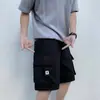 Pantalones cortos cargo multibolsillos transfronterizos para hombre, estilo Hong Kong de verano, marca de tendencia ins, pantalones casuales holgados, shorts elegantes para hombre
