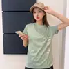 Traje Deportivo de Secado Rápido para Mujer, Nuevo Estilo de Verano, Ropa de Yoga Ligera de Seda Helada para Fitness, Pantalones Cortos Deportivos Casuales Finos, Mangas Cortas