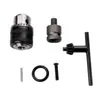 Portabrocas juego 5 piezas barra de conexión de mango cuadrado redondo martillo eléctrico taladro de impacto accesorios para herramientas eléctricas cabeza de conversión de llave juego de 6 piezas