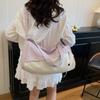 Bolsa Transfronteiriça Estilo Coreano para Mulheres 2025 Nova Bolsa de Nylon Impermeável Bolsa Crescente Fashion Versátil Leve Bolsa Transversal