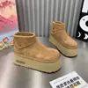 Zapatos Casuales de Moda Estilo Europeo con Suela Gruesa y Strass Completo para Mujer, Nuevo Modelo 2026, Cierre Trasero, Botines Cortos con Forro de Felpa, Zapatos de Plataforma Brillantes con Strass