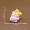 Almohada linda con forma de nube, peluche de cerdito durmiendo, accesorios de decoración DIY para casa de muñecas, paisaje en miniatura, pequeño adorno de escritorio
