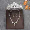 Conjunto de Três Peças de Adereços de Cabeça Coroa Noiva Casamento Estilo Coreano Super Imortal Beleza Vestido de Casamento Adereços de Cabeça Atmosféricos Coroa para Dez Oito Anos Feminino