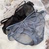 [40,00 kg-60,00 kg] 0478 Lindo escote corazón con volantes de malla lateral abierto hueco lindo sexy cintura baja ropa interior de mujer