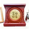 Pastel Shuibei Fortuna Dorada con Adornos de Lingote de Oro, Empaque de Caja de Madera, Regalos de Negocio para Inauguraciones, Mudanzas, Festivales