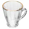 Xícara de Café de Cristal com Fio Dourado Radial 160ml - Lyor