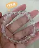 Pulsera Brazalete de Piedra Bruta Ágata Blanca Calcedonia Aguamarina Jade Cristal Amarillo Wenwan Regalo de Cumpleaños para Mamá Día de la Madre
