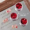 Decorações de Glitter para Unhas com Padrão de Onda, Tamanhos Mistos, Estrelas Vermelhas de Cinco Pontas, Mini Adesivos de Unha Redondos Ultra Finos, Atacado