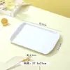 Múltiples bandejas plásticas antideslizantes comerciales, bandejas rectangulares de comida rápida estilo chino, platos rectangulares para hamburguesas de cantina de hotel KFC
