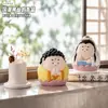 Pedra difusora de aroma de Buda versão Q, óleo essencial para quarto, uso doméstico criativo, fragrância premium duradoura, ornamento de mesa de cristal com flor seca