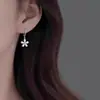 Pendientes de Aro Lisos, Pendientes de Botón de Diseño de Moda Estilo Francés con Aguja de Plata S925, Pendientes de Flor, Pendientes de Gama Alta