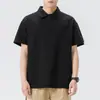 Top Versátil Holgado de Verano Camisa Polo Casual Berlin Nueva de Manga Corta Ropa Simple para Hombre Blanco Negro No