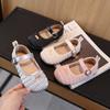 Sapatos de Couro Pequenos e Cheirosos Estilo Coreano para Crianças Sapatos de Couro Pequenos de Primavera para Meninas Sapatilhas Pequenas de Princesa para Crianças Sapatos de Gorro Confortáveis para Bebês