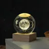 Bola de Cristal Esculpida Céu Estrelado Estéreo 3D Transfronteiriça Luminosa Luz Noturna Ornamento de Vidro para Quarto e Mesa Presente de Aniversário