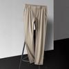 Pantalones de Seda de Hielo para Hombre a Prueba de Cuatro, Sin Marcas, Sin Planchado, Pantalones de Negocios, Elásticos, Transpirables, de Color Puro, Pantalones de Verano para Jóvenes