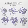 Atacado Roxo Zircônia 5A Borda Chanfrada Pedras de Strass para Nail Art Strass Irregulares Brilhantes da Moda Fundo Plano Pedras de Strass Gota Marquise Decorações para Unhas
