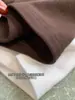 Efecto Reductor de Edad y Cicatrizante Bordado de Letras de Tomate Pintado a Mano Camiseta Gruesa de Lana Australiana Cuello Redondo Manga Corta para Mujer Modelo Nuevo 2026 H010804