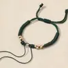 Nudo de Flor de Durazno Estilo Antiguo Pulsera Semi-Terminada Tejida a Mano con Hilo de Cinco Colores para el Año de Nacimiento DIY Joyería de Mano Accesorios para Pulseras Venta al Por Mayor
