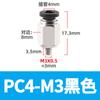 Micro Tubo de Ar Plug Rápido Passante Pc3-M3C Cotovelo Rápido Pneumático Mini Pl3-M5 4-m6 6-01C Branco